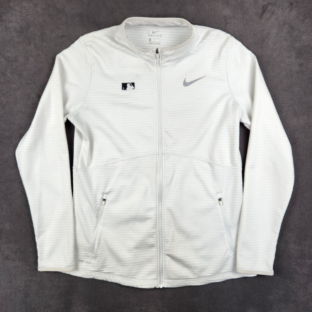 Nike Golf Dri-FIT‎ Jacket Womens Large White Full Zip Performance Stretch MLB